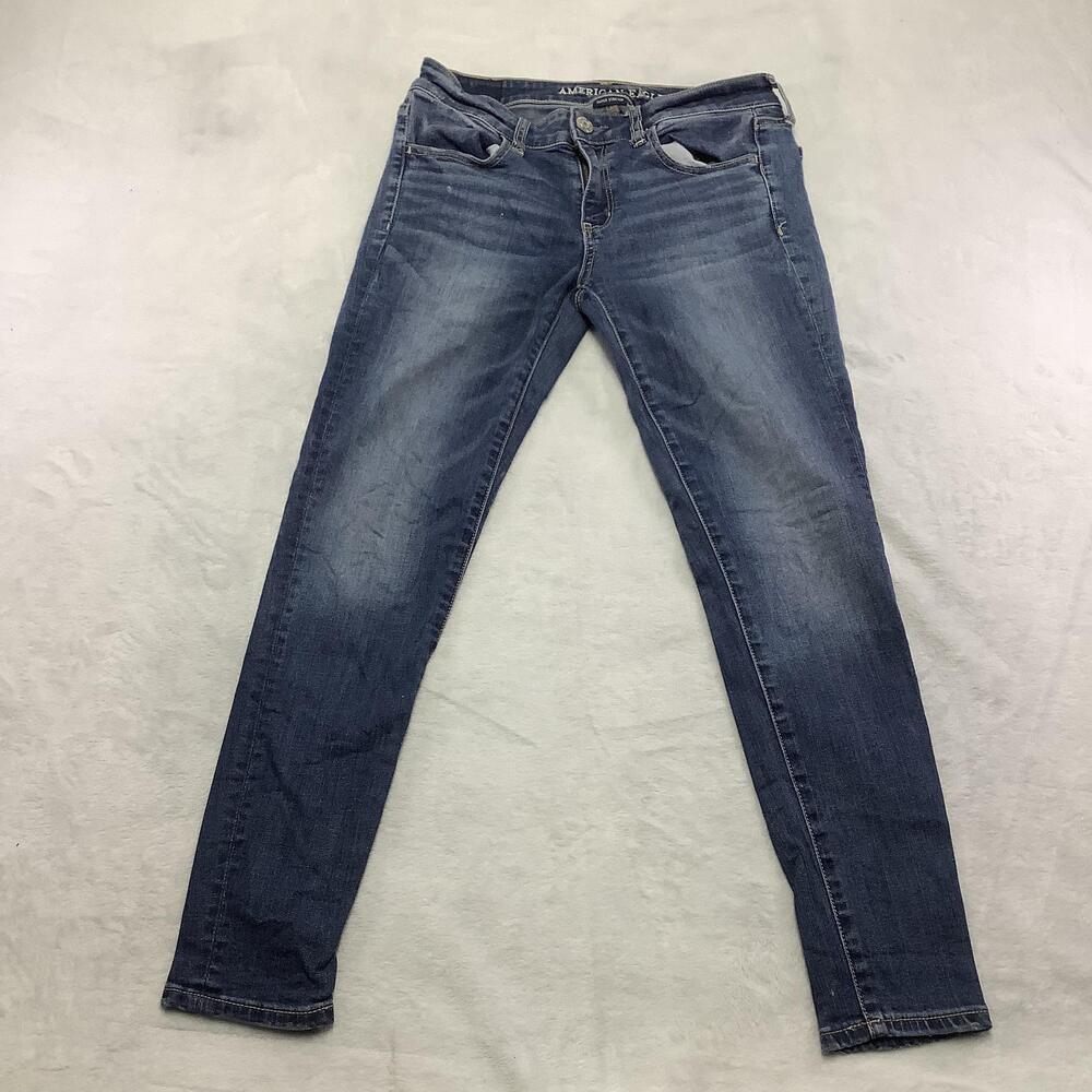 American Eagle Outfitters Jegging Jeans Womens 6 Short Blue Stretch Mid Rise